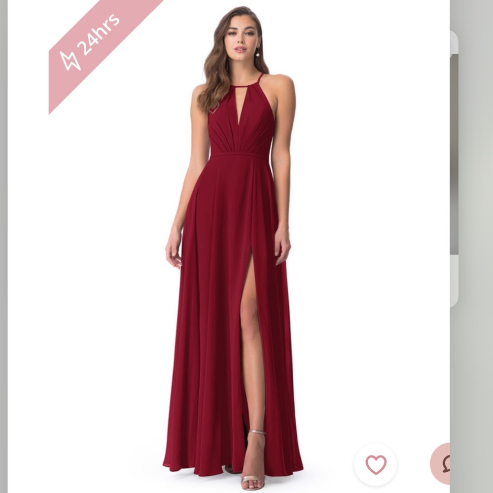 Azazie burgundy bridesmaids dress